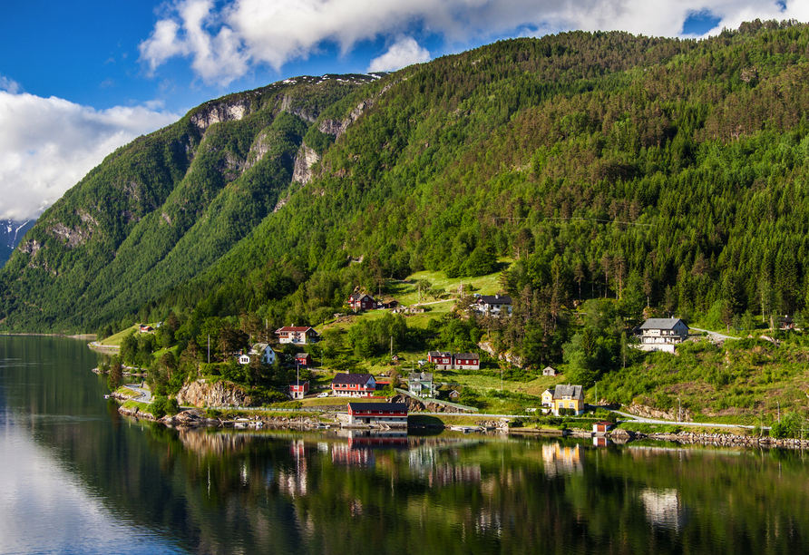 Lassen Sie sich in Ulvik von den malerischen Landschaften verzaubern.
