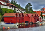 Pittoreske Fischerhütten in Kristiansand