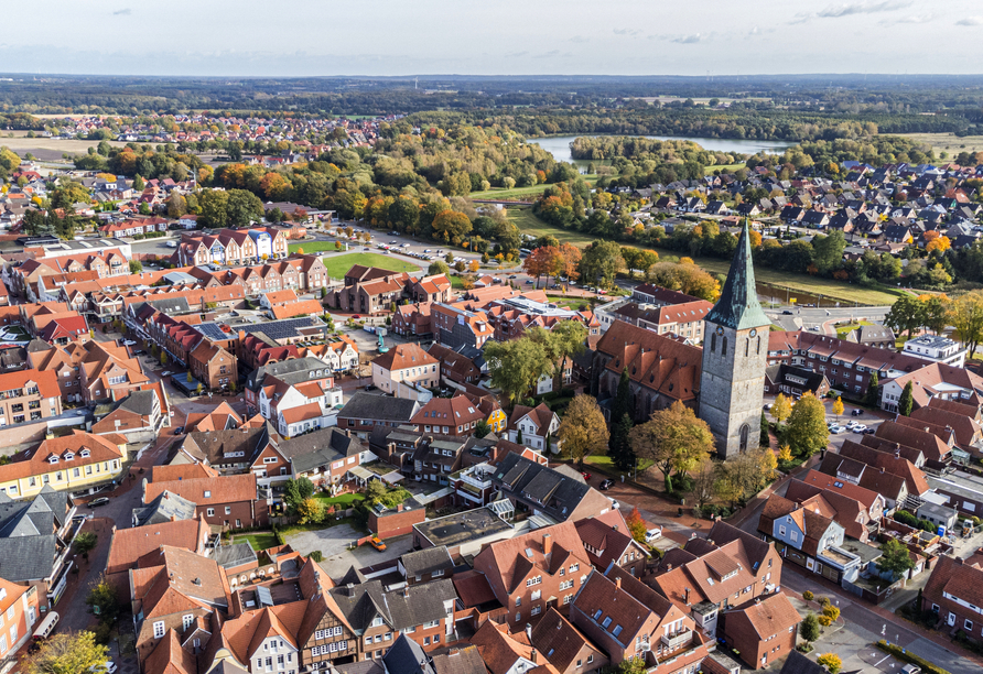 So malerisch liegt Haselünne im Herzen des Emslands.
