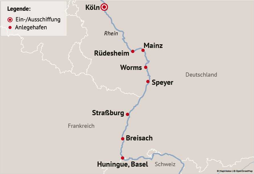 Ihre Reiseroute