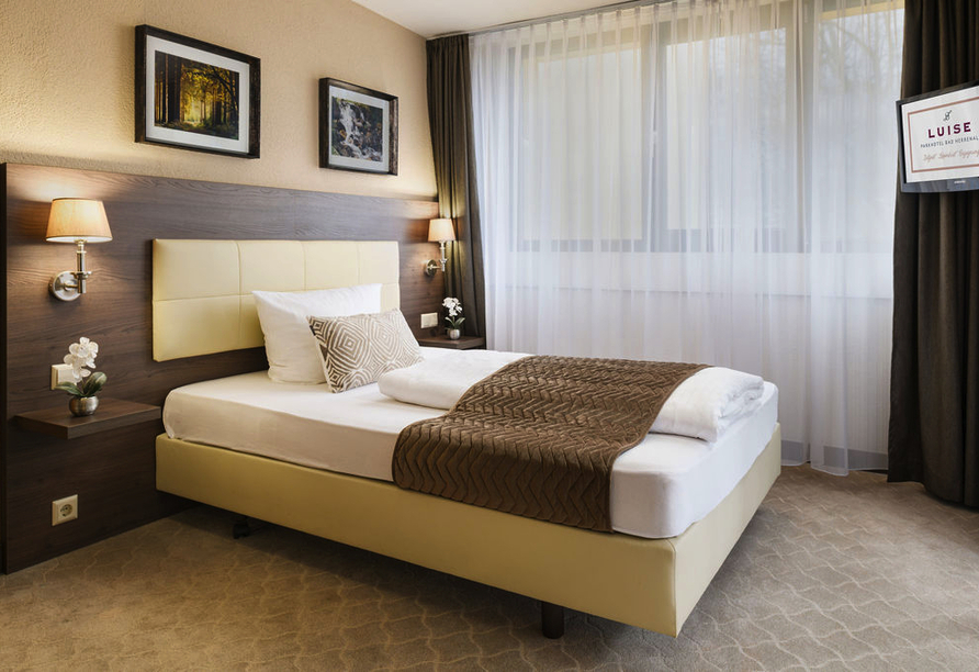 Beispiel eines Einzelzimmers im Parkhotel Luise in Bad Herrenalb