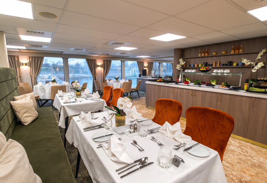 Das Restaurant an Bord der DCS Amethyst 1