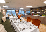 Das Restaurant an Bord der DCS Amethyst 1