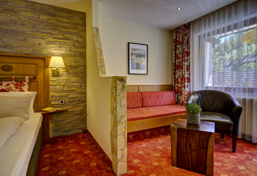 Beispiel eines Doppelzimmers Komfort Südseite im Flair Hotel Sonnenhof
