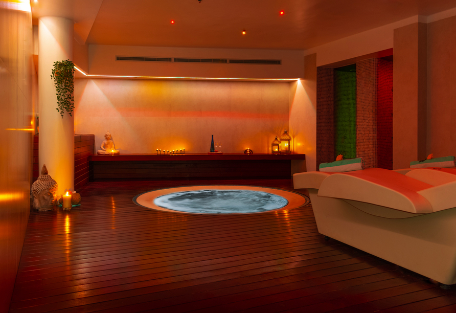 Nehmen Sie sich eine kleine Auszeit im Wellnessbereich des Hotels.