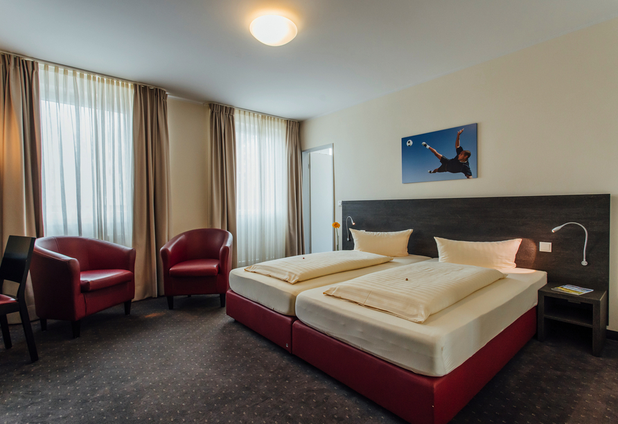 Beispiel eines Doppelzimmers im Hotel Bloemfontein