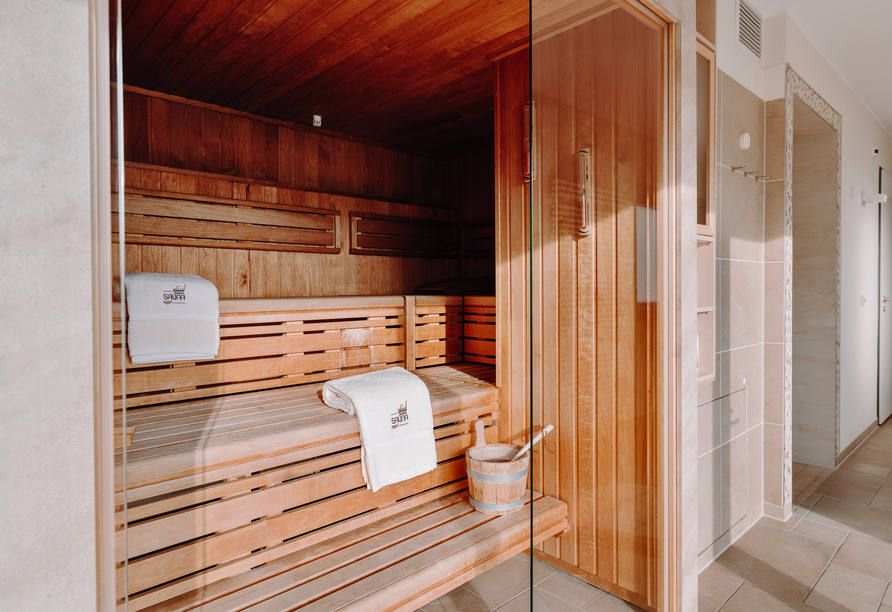 Entspannen Sie in der Sauna des Inselhofs Borkum.