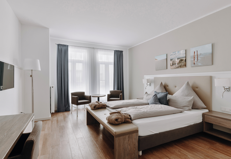 Beispiel eines Doppelzimmers im Hotel Inselhof Borkum