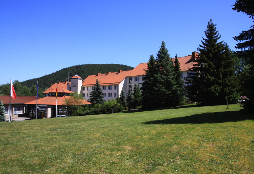 Außenbereich des Hotels