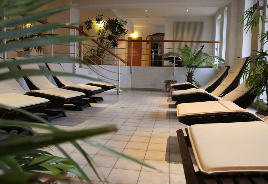 Verbringen Sie entspannende Stunden im Wellnessbereich.