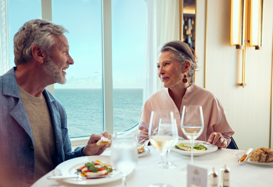 Ihr Schiff bietet eine Vielzahl an Restaurants.