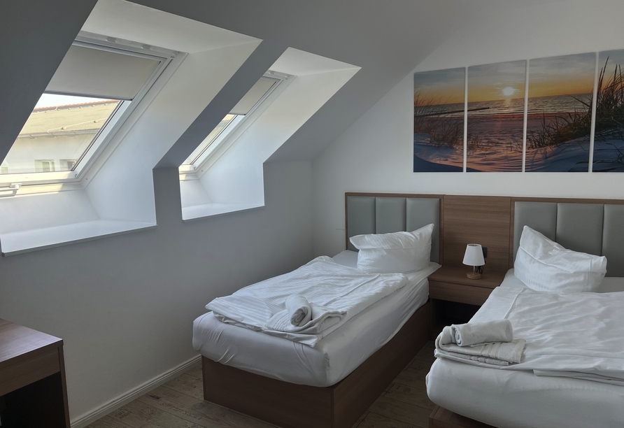 Beispiel eines Doppelzimmers Twinbett