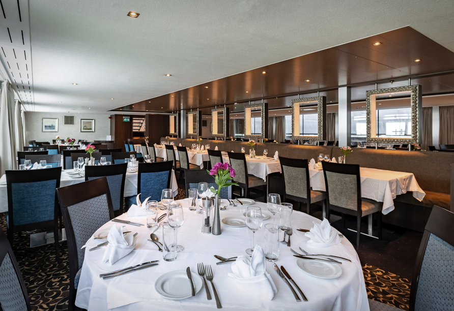 Restaurant an Bord der A-ROSA ALEA