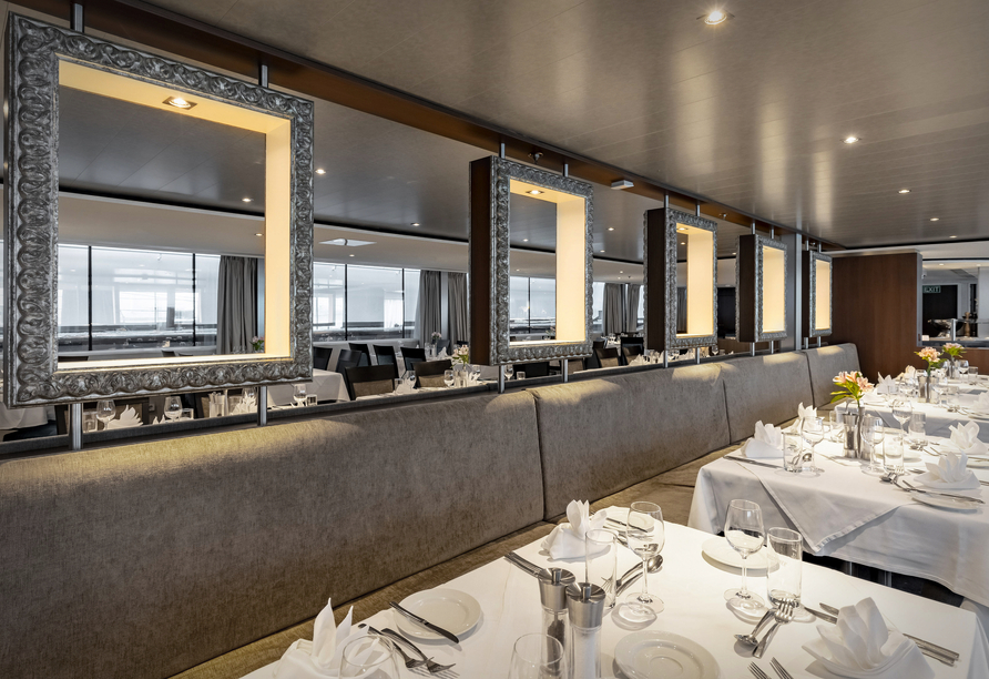 Restaurant an Bord der A-ROSA ALEA