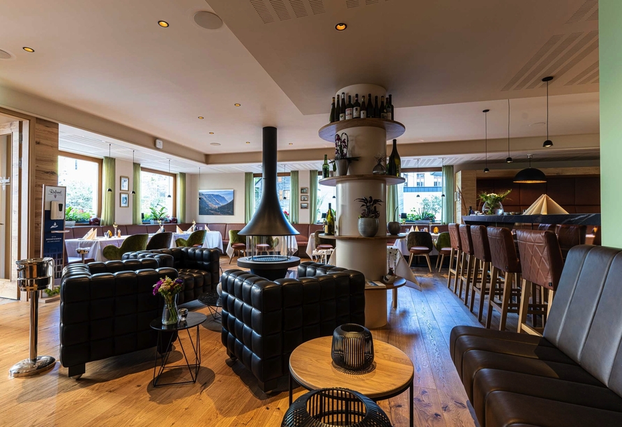 Machen Sie es sich im Restaurant des Hotels gemütlich.