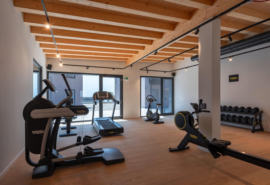 Im Fitnessraum können Sie körperlich aktiv werden.