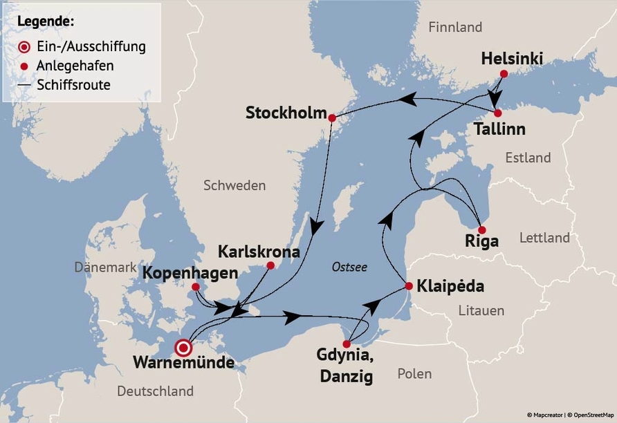 Ihre Reiseroute am 24.09.2026