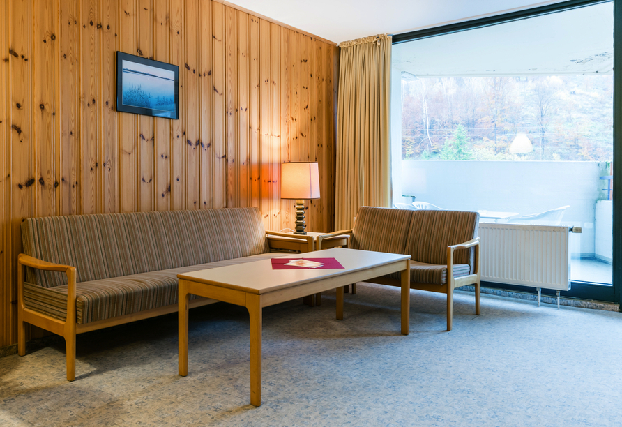 Beispiel eines Wohnraums im Economy-Familienappartement