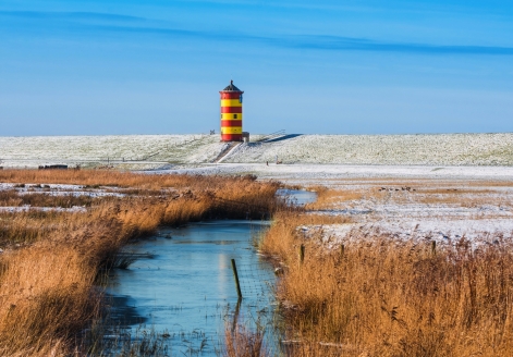 Leuchtturm Pilsum im Winter