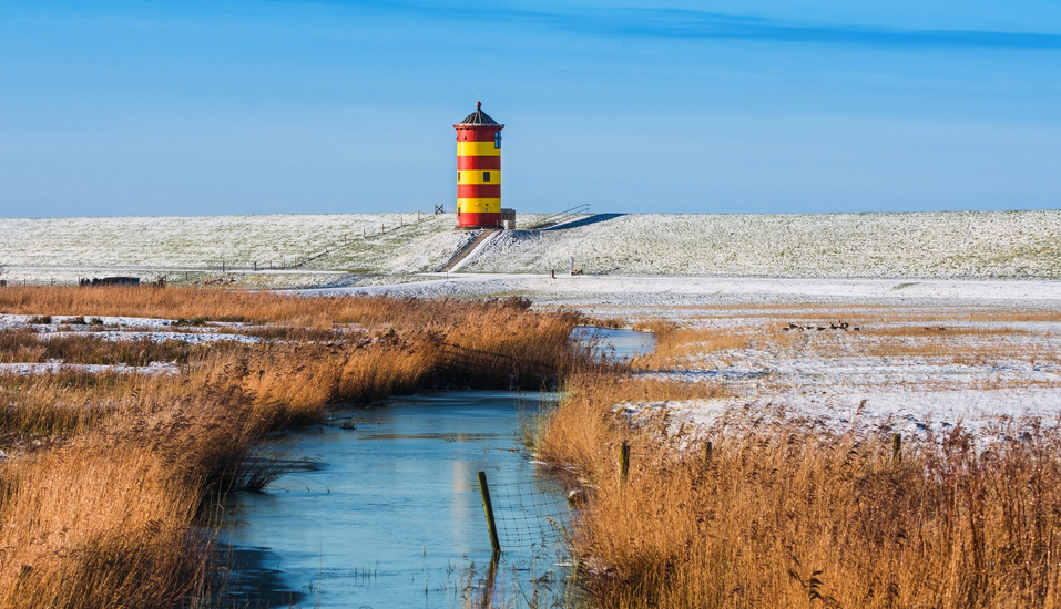 Leuchtturm Pilsum im Winter
