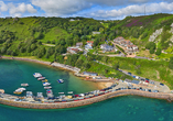 Bonne Nuit Bay wird Sie mit einem atemberaubenden Anblick beeindrucken.