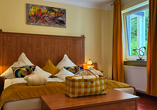 Beispiel eines Doppelzimmers mit Balkon im Vitalhotel Sonneck