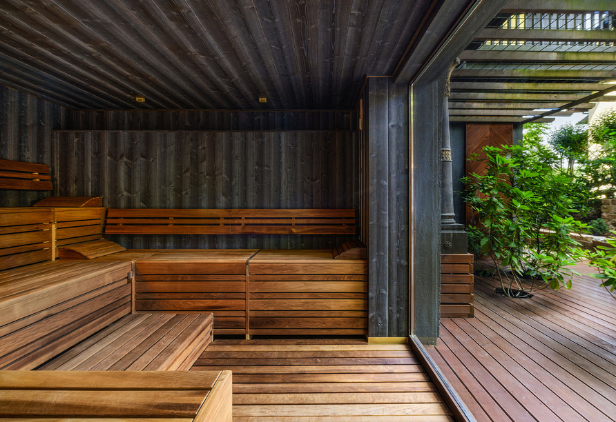 Entfliehen Sie der winterlichen Kälte und entspannen Sie in der hoteleigenen Sauna.