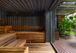 Entfliehen Sie der winterlichen Kälte und entspannen Sie in der hoteleigenen Sauna.
