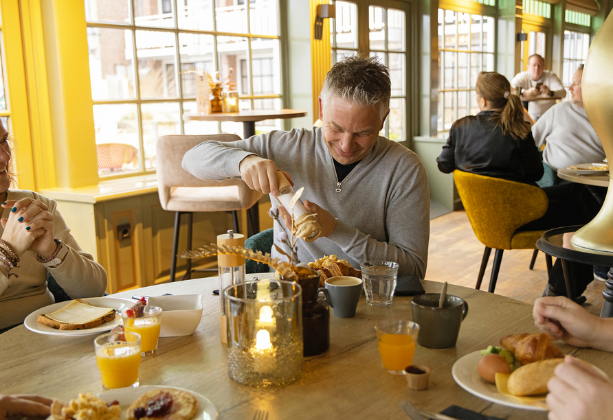 Lassen Sie sich das Frühstück am Morgen schmecken!