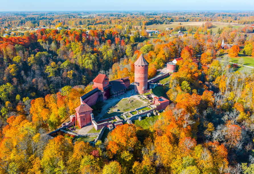 Die mittelalterliche Burg Turaida war einst die Residenz des Bischofs von Riga
