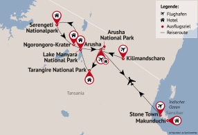 Reisezielkarte