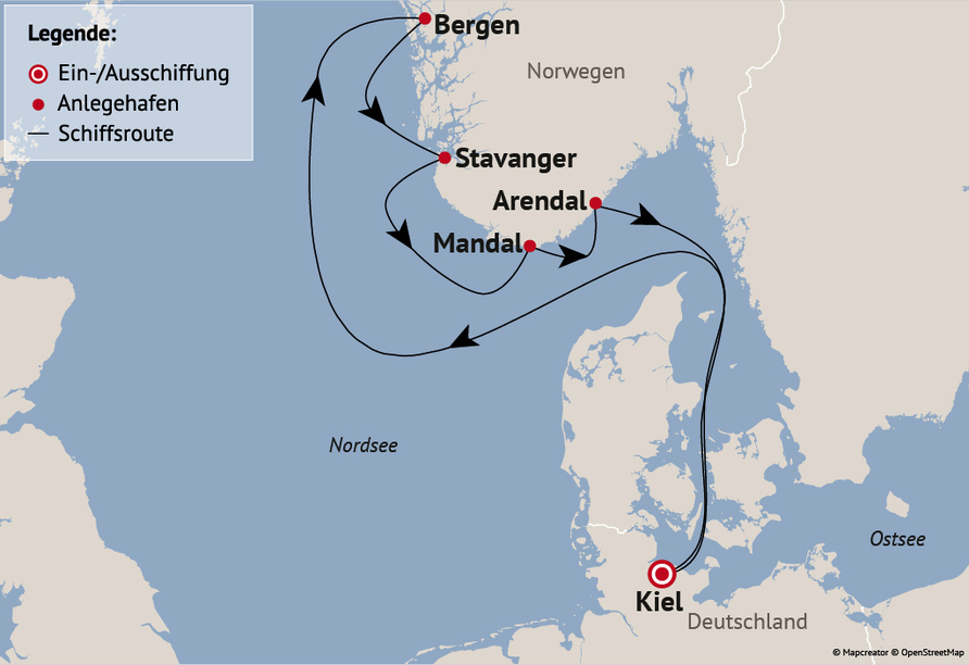Ihre Reiseroute