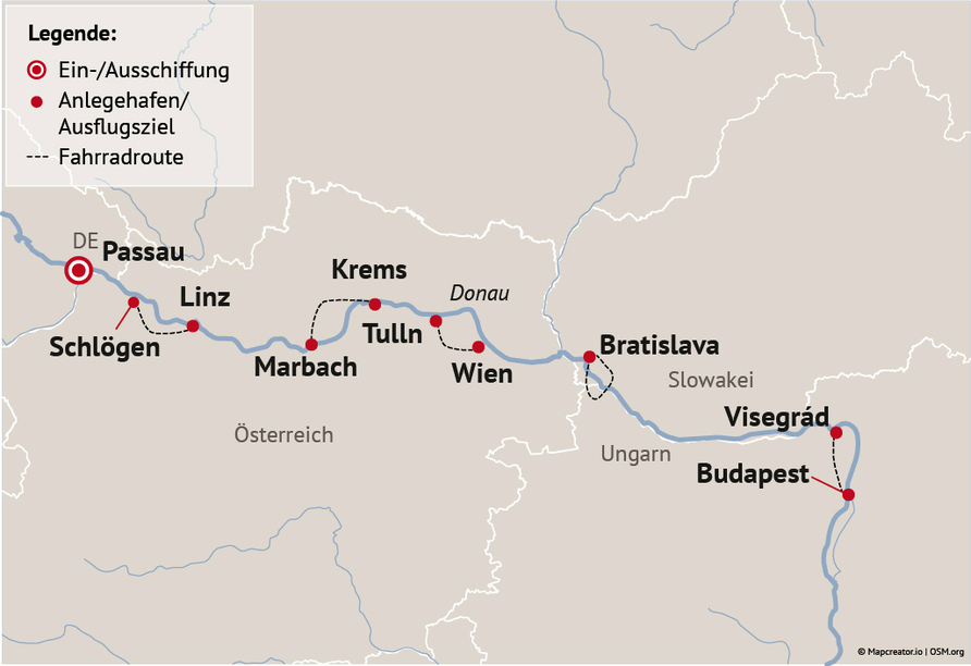 Ihre Reiseroute