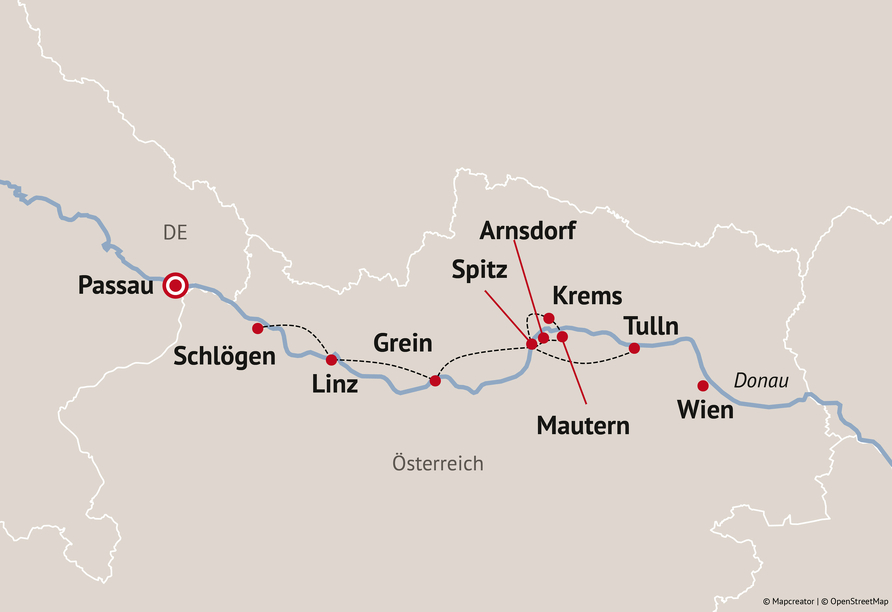 Ihre Reiseroute