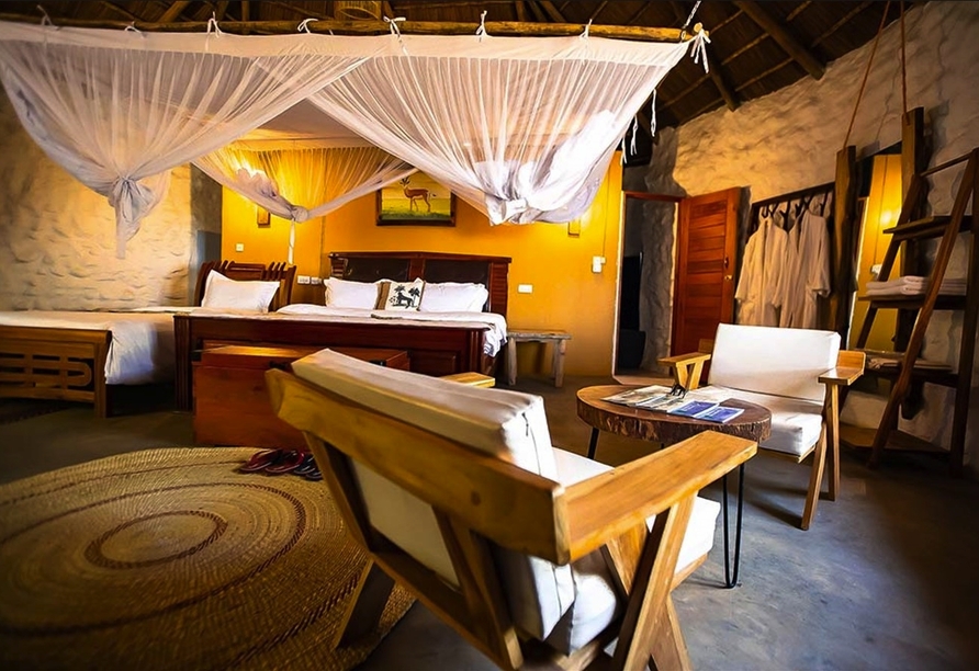 Beispiel einer Lodge im Lake Manyara Nationalpark