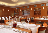 Lassen Sie sich im Restaurant kulinarisch verwöhnen.