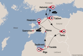 Reisezielkarte