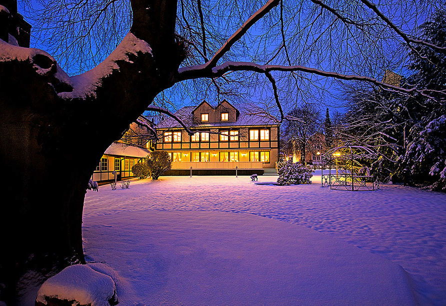 Auch im Winter ist das Hotel Braunschweiger Hof in Bad Harzburg ein traumhaftes Urlaubsziel.