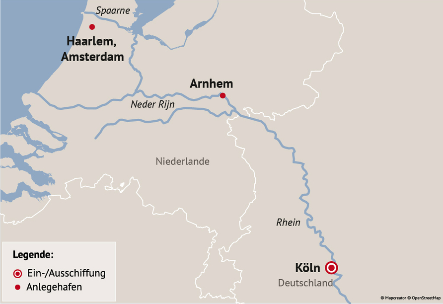 ARIELLE ROYAL, Reiseroute Ihre Reiseroute