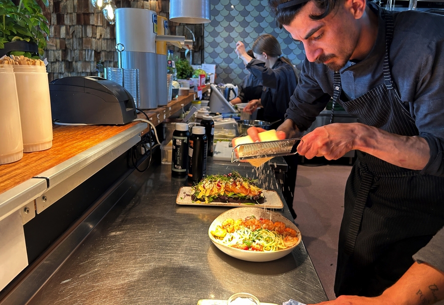 Im Restaurant Isfjord werden Ihre Speisen liebevoll zubereitet.