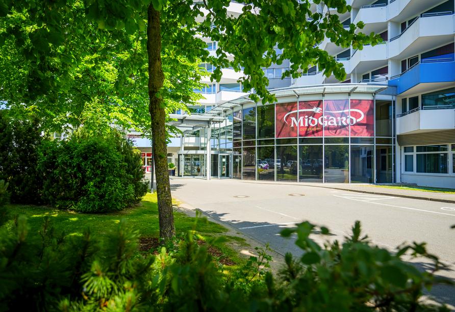 Außenansicht des Ostseehotels Midgard