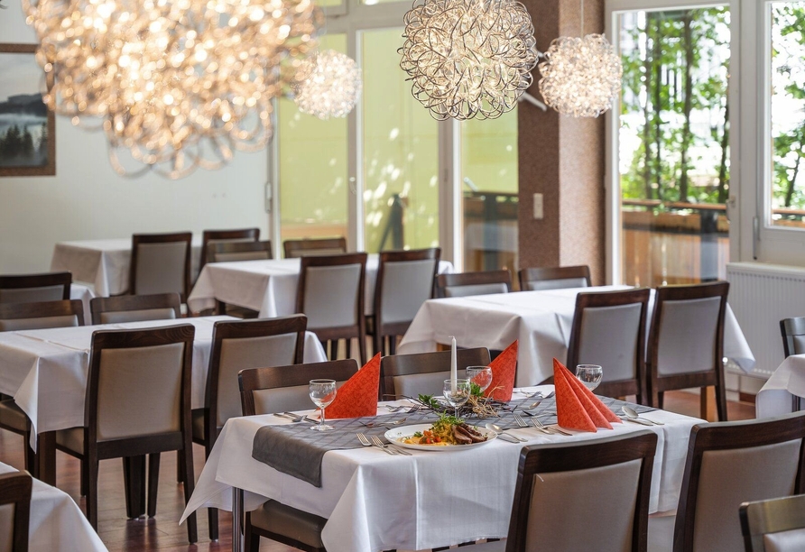 Im Restaurant werden Sie kulinarisch verwöhnt.