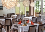 Im Restaurant werden Sie kulinarisch verwöhnt.