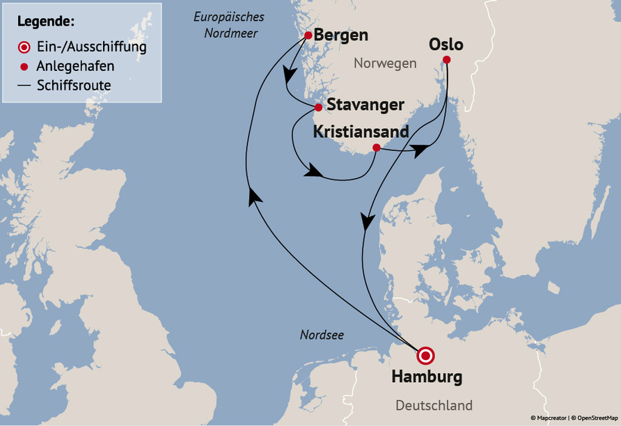 Ihre Reiseroute