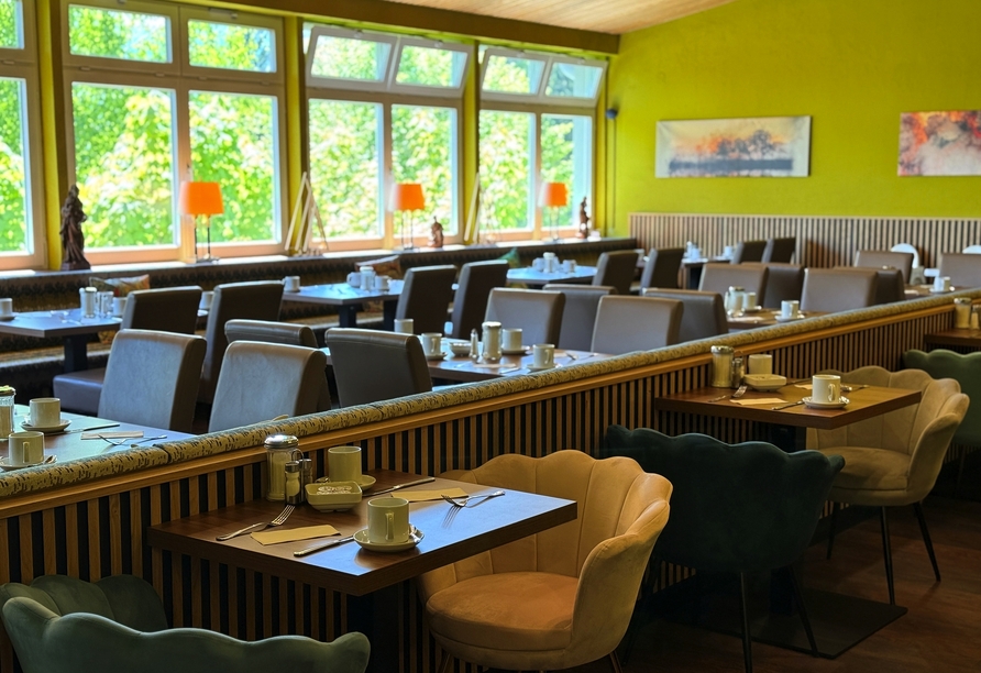 Lassen Sie sich im Restaurant kulinarisch verwöhnen.