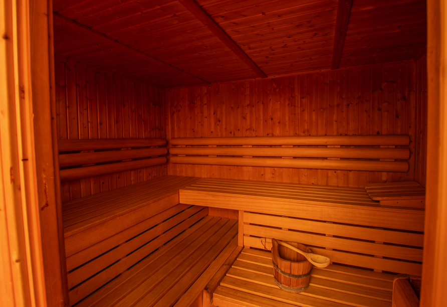 In der hoteleigenen Sauna können Sie entspannen.
