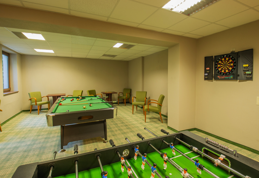 Im Spielezimmer Ihres Hotels können Sie gesellige Abende verbringen.