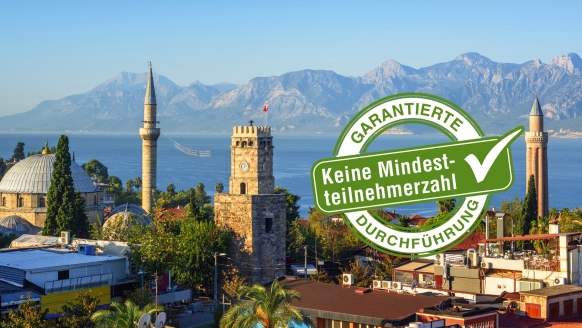 Freuen Sie sich auf einen entspannten Langzeiturlaub an der Türkischen Riviera mit Antalya-Ausflug.