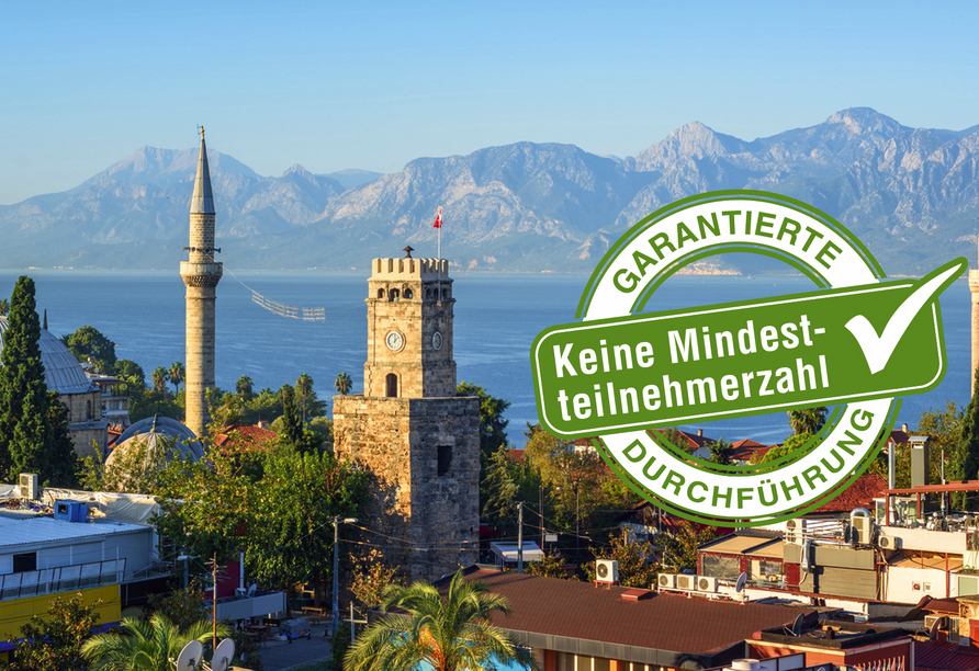 Freuen Sie sich auf einen entspannten Langzeiturlaub an der Türkischen Riviera mit Antalya-Ausflug.