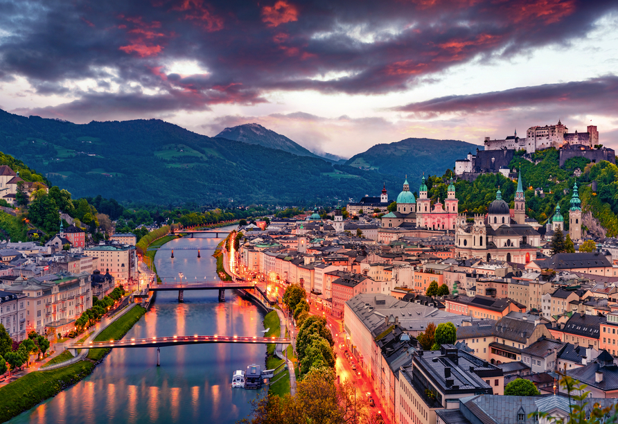 Besuchen Sie Salzburg, die Geburtsstadt von Amadeus Mozart.